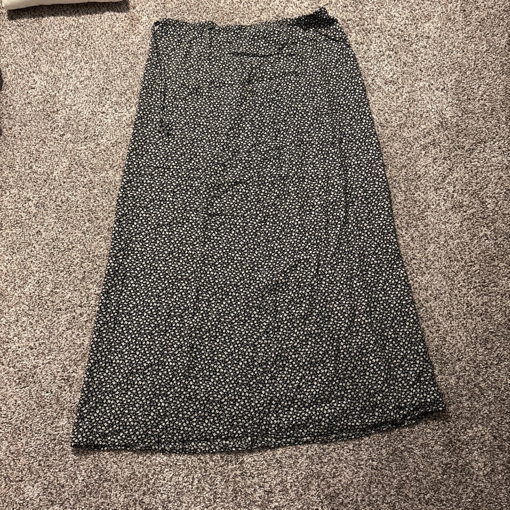 Vintage Black and White Maxi Skirt